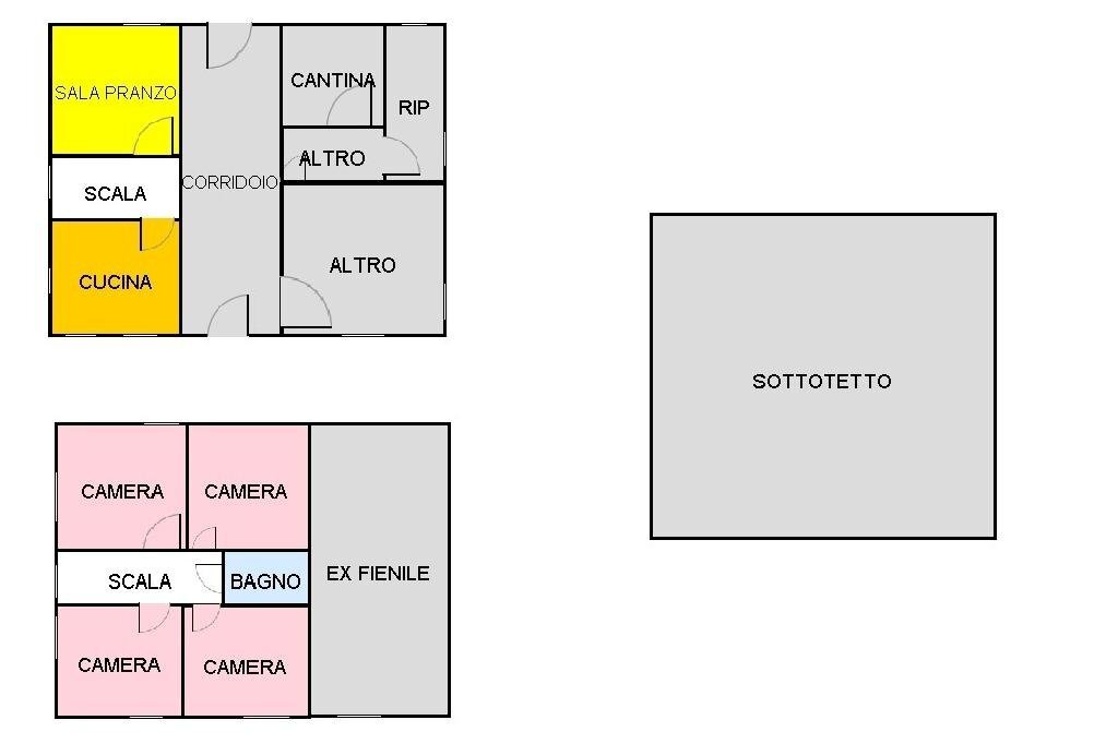 Rustico via villa corta, Correggio - planimetria 1