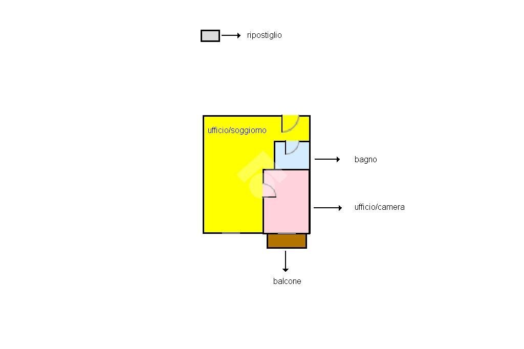 Two-room apartment Via Emilio Chanoux, Chatillon - floor plans 1