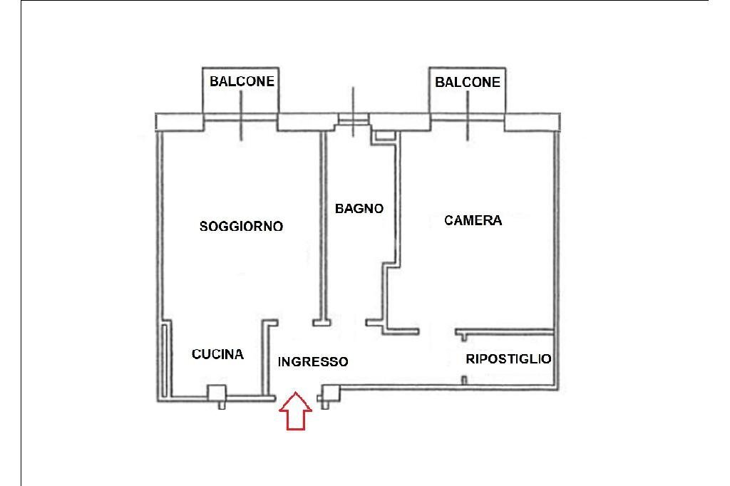 Bilocale Via Alessandro Manzoni, Senago - planimetria 1