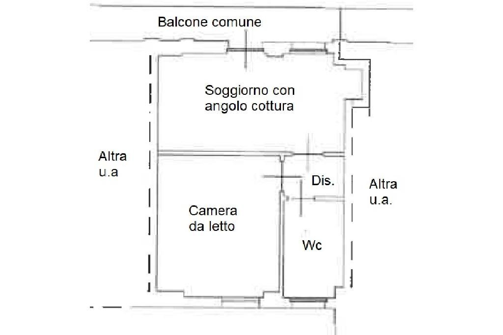 Bilocale corso piemonte, Saluzzo - planimetria 1
