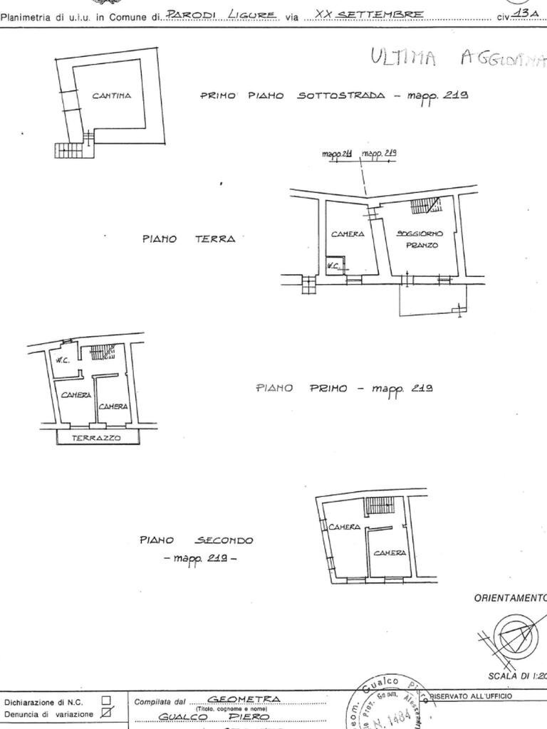 Casa semi indipendente via XX settembre, Parodi Ligure - planimetria 1