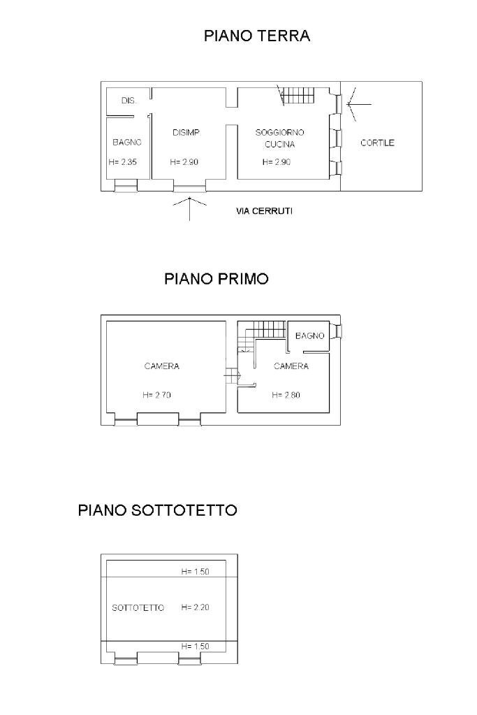 Casa semi indipendente Via Alessandro Cerruti, Avolasca - planimetria 1