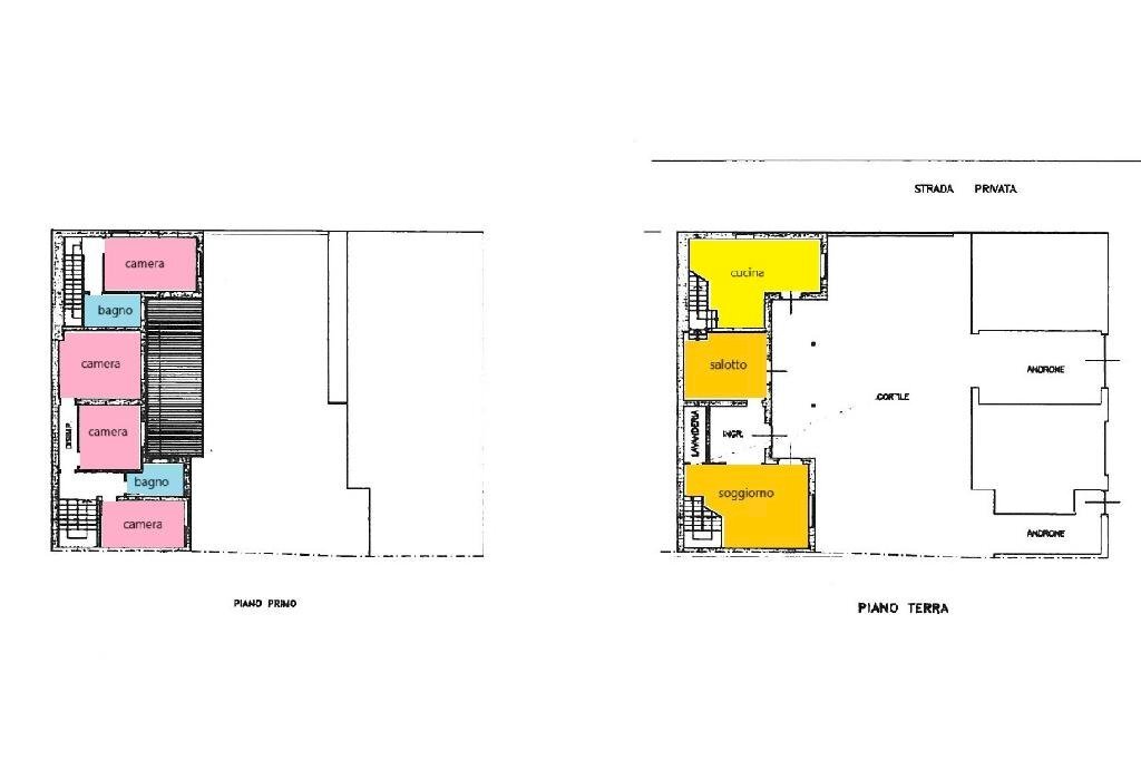 Casa semi indipendente Via Dietro Castello, Valmacca - planimetria 1