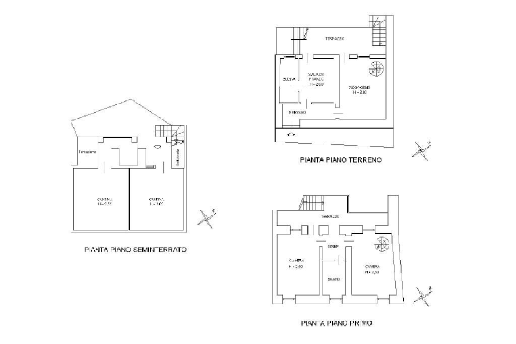 Semi-detached house Frazione Mombello, Valle San Nicolao - floor plans 1