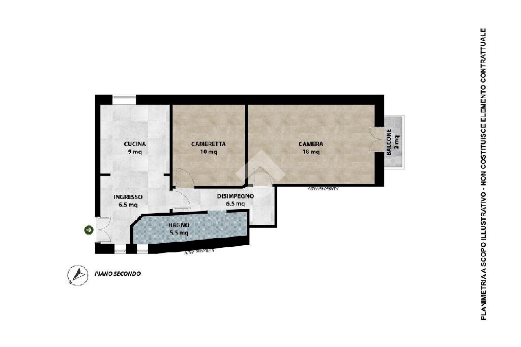 Three-room apartment Via Repubblica, Torre Pellice - floor plans 1