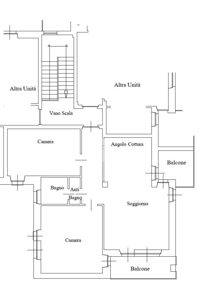 Four-room apartment Via Umberto I, Cercenasco - floor plans 1