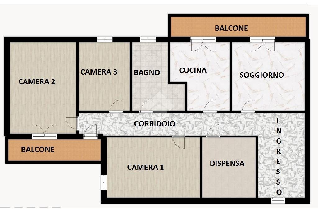 Apartment Via Malerba, Busalla - floor plans 1