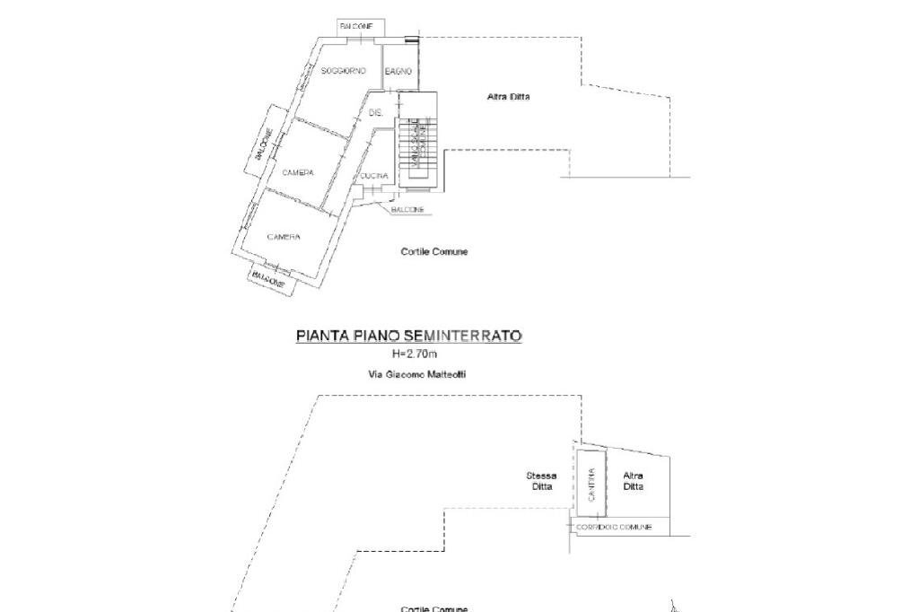 Three-room apartment Via matteotti, Lanzo Torinese - floor plans 1