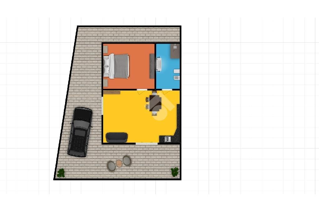 Two-room apartment Regione Avreghi, Cipressa - floor plans 1