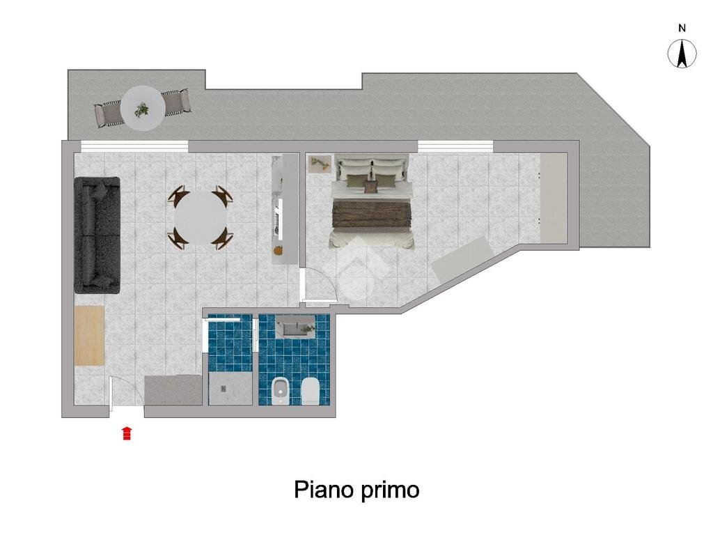 Bilocale Regione moro, Terzorio - planimetria 1