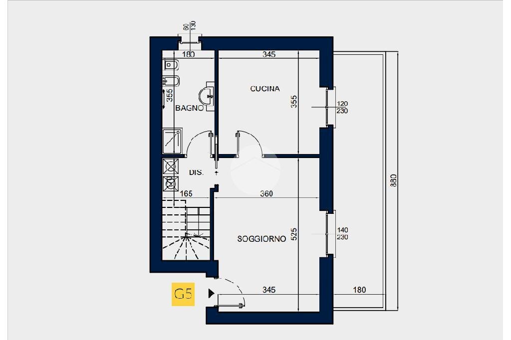 Four-room apartment Via Evangelista Torricelli, Nichelino - floor plans 1