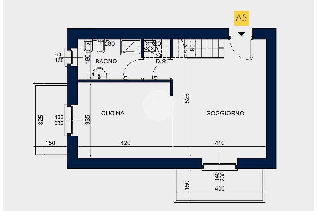 Four-room apartment Via Evangelista Torricelli, Nichelino - floor plans 1