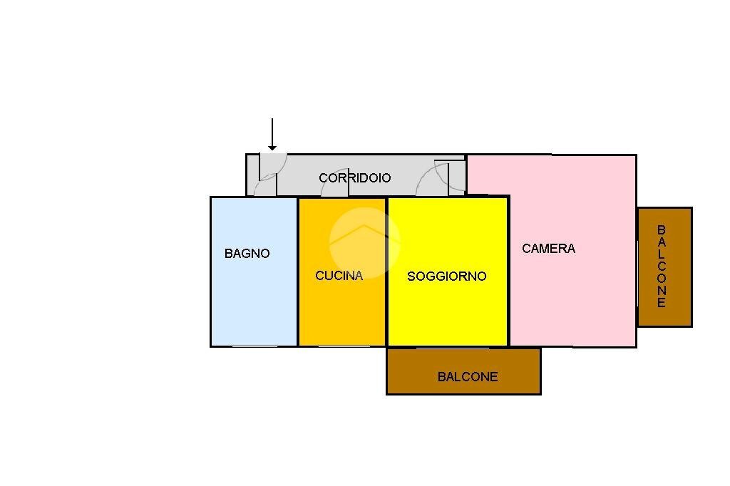 Trilocale corso roma, Diano Marina - planimetria 1