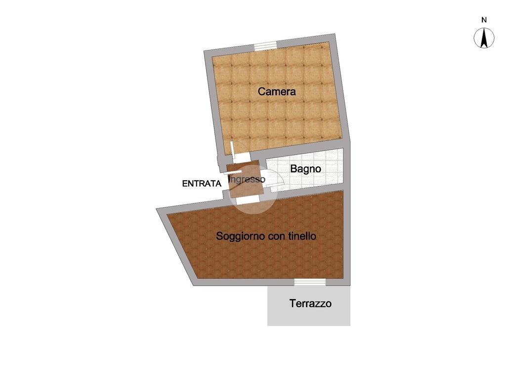 Two-room apartment via Della Chiesa, Diano Arentino - floor plans 1