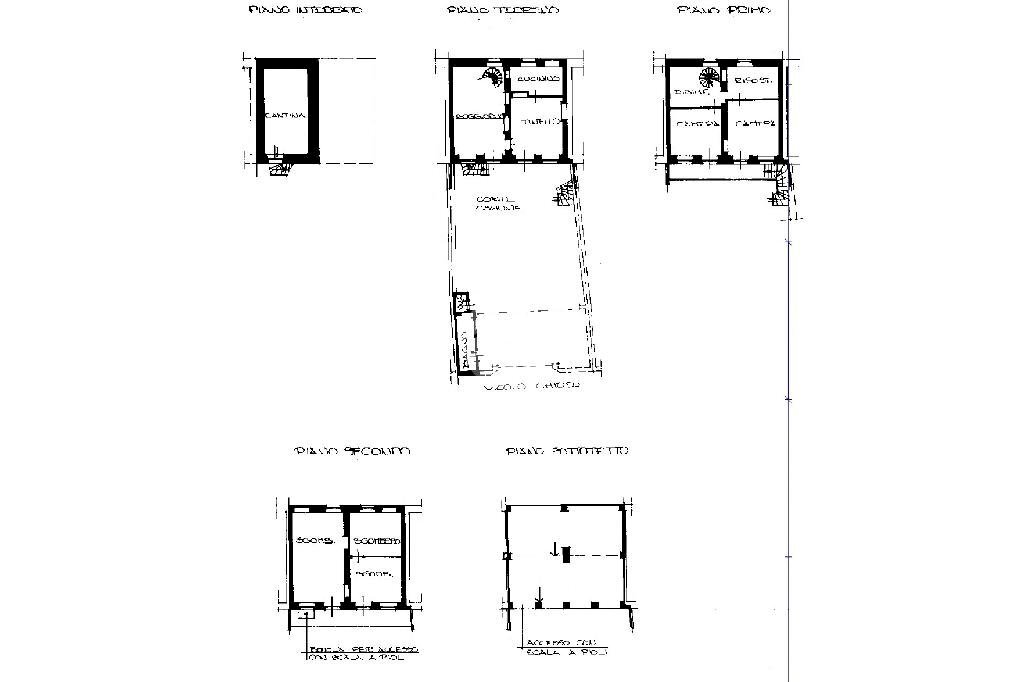 Semi-detached house Vicolo Chioso, Caravino - floor plans 1