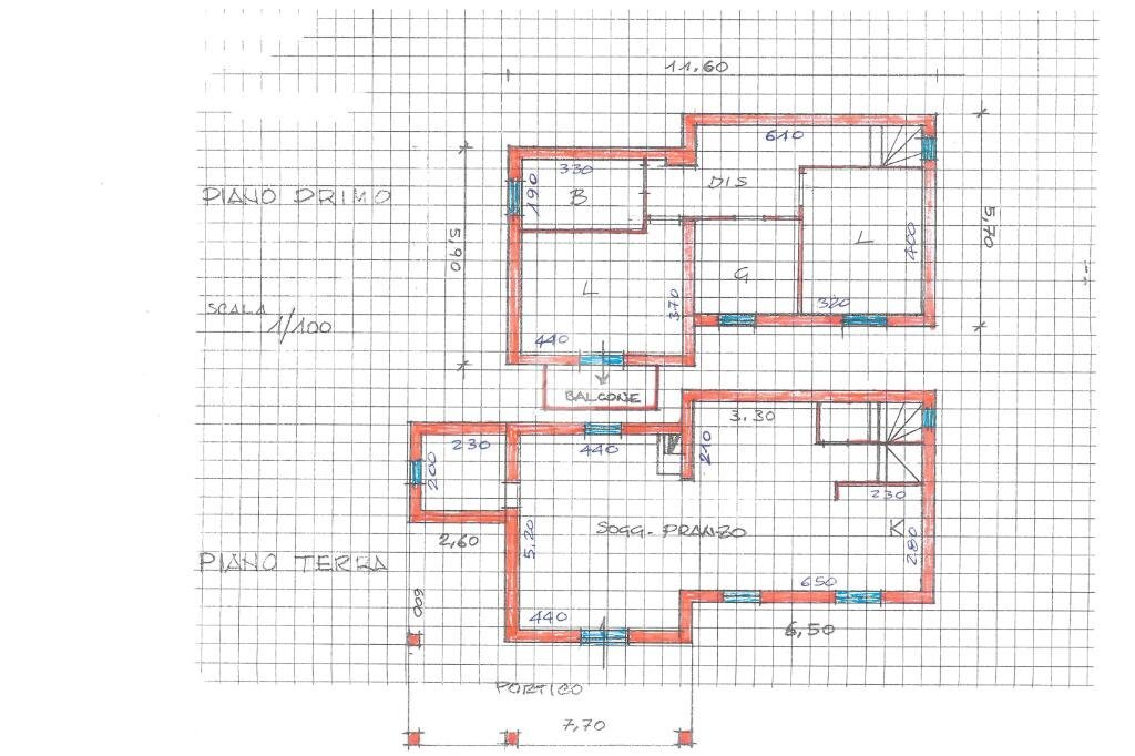 Villa Via Bolognese, Zocca - floor plans 1