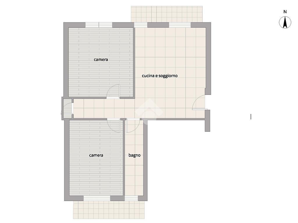 Trilocale Via Belli, La Loggia - planimetria 1