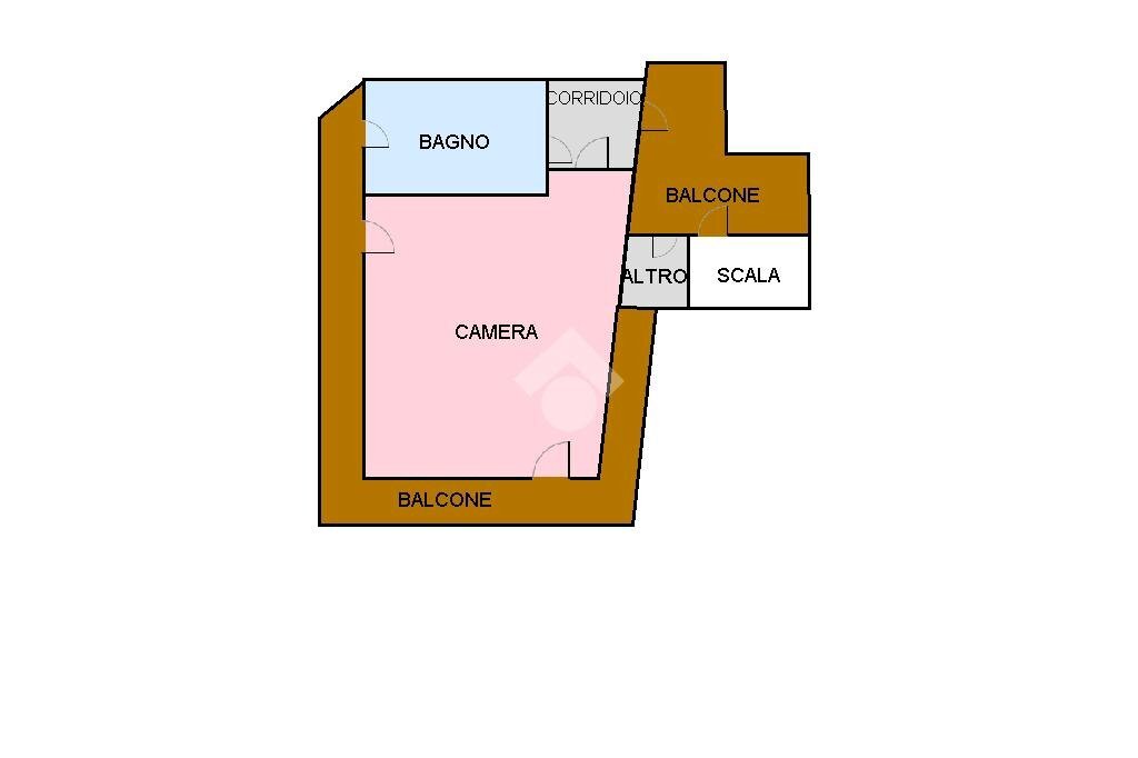 Bilocale via umberto I, Lanzo Torinese - planimetria 1