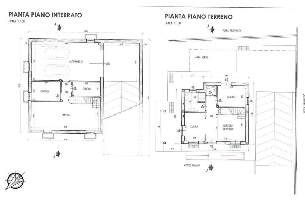 Building land Via ponte masino, Nole - floor plans 1