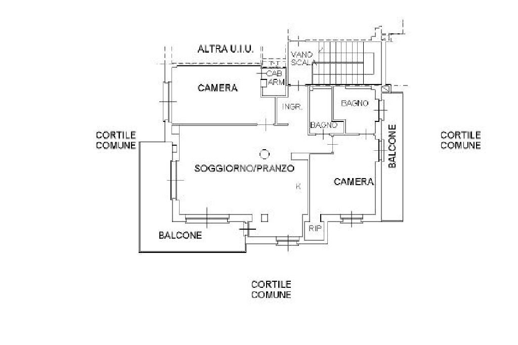 Trilocale via tepice, Pino Torinese - planimetria 1