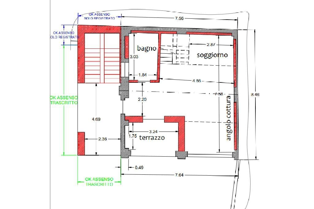 Rustic Via Nino costa, Poirino - floor plans 1