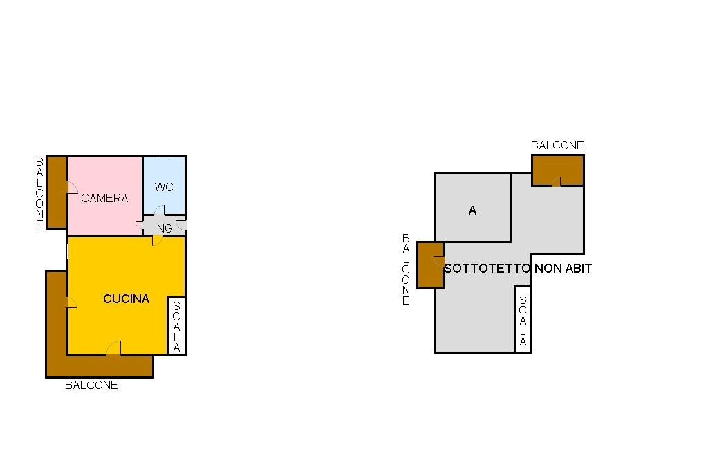 Four-room apartment Corso vittorio emanuele, Andezeno - floor plans 1