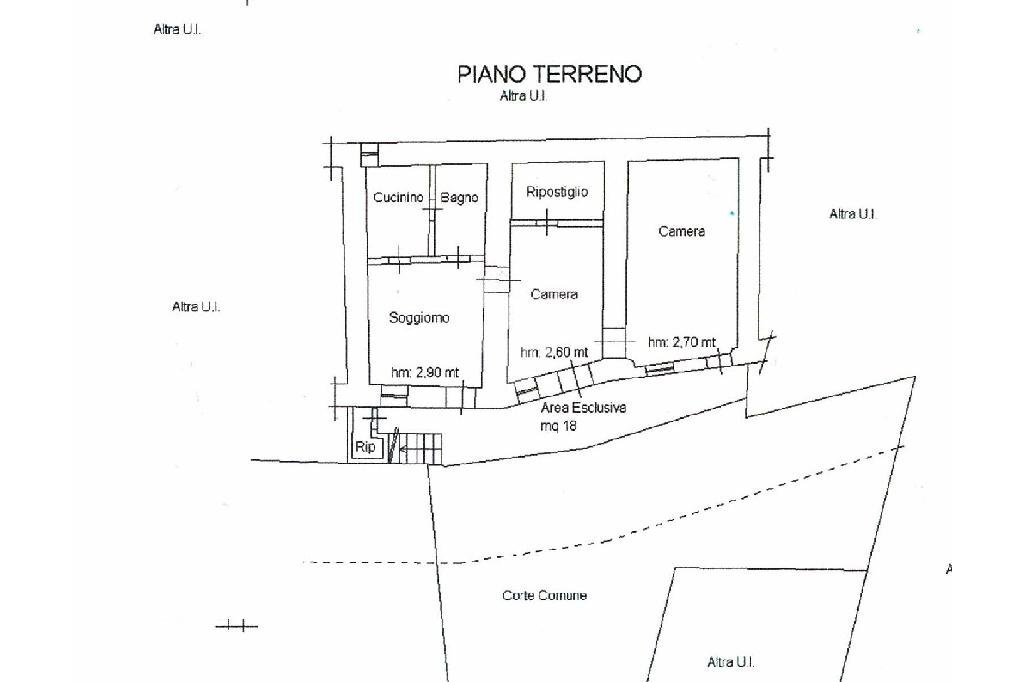 Three-room apartment Vicolo Montebello, Buttigliera Alta - floor plans 1