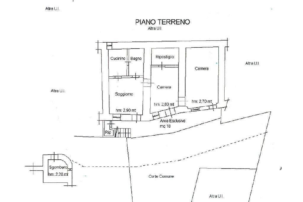 Casa semi indipendente vicolo Montebello, Buttigliera Alta - planimetria 1