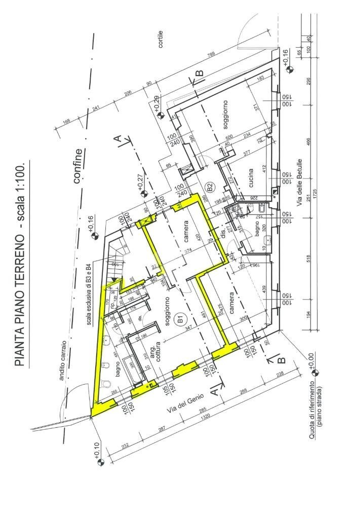 Bilocale Via del Genio, San Francesco al Campo - planimetria 1
