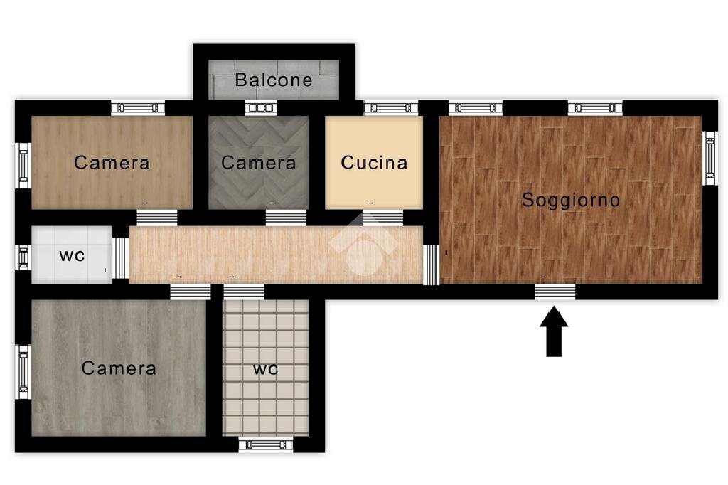 Porzione di casa Via Antonio Ghiglino, Serra Riccò - planimetria 1