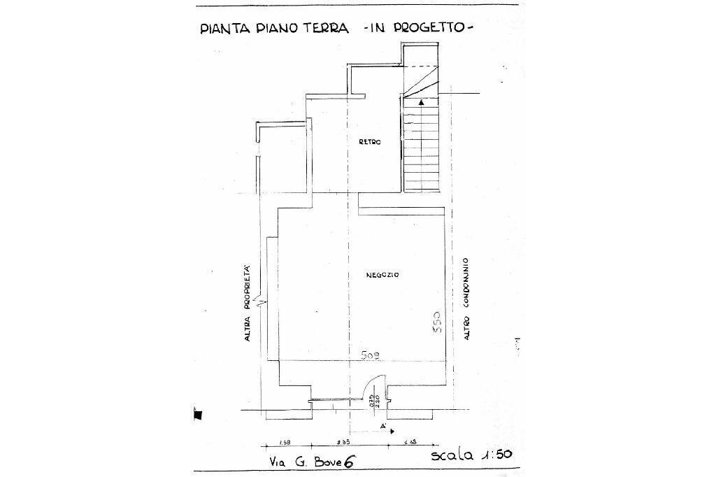 Shop Locale commerciale Via Bove, Acqui Terme - floor plans 1