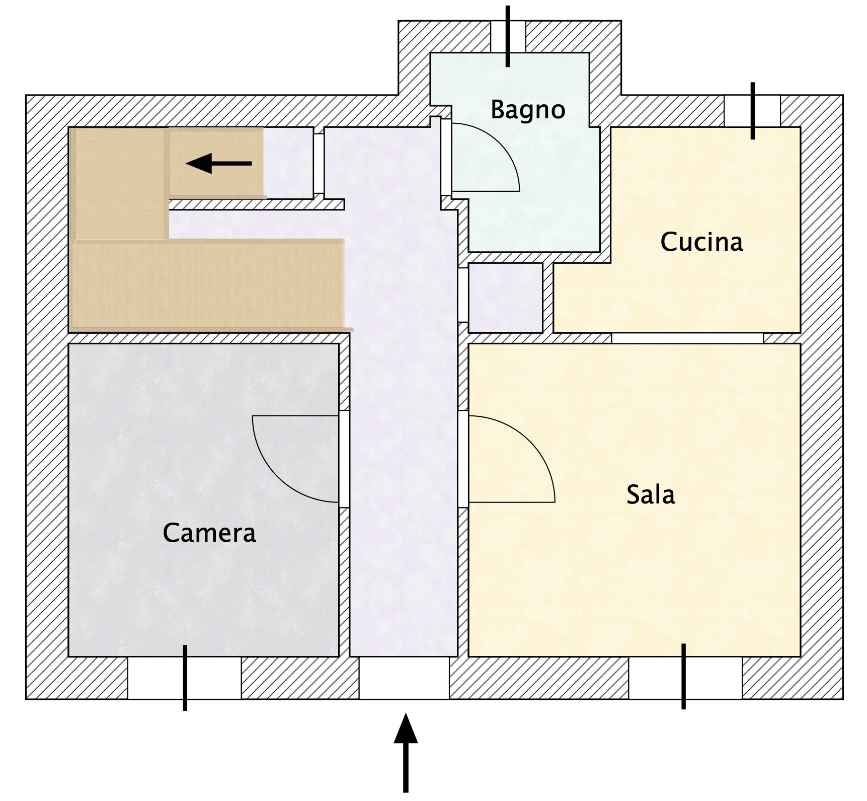 Trilocale Genova (zona Nervi) - planimetria 1