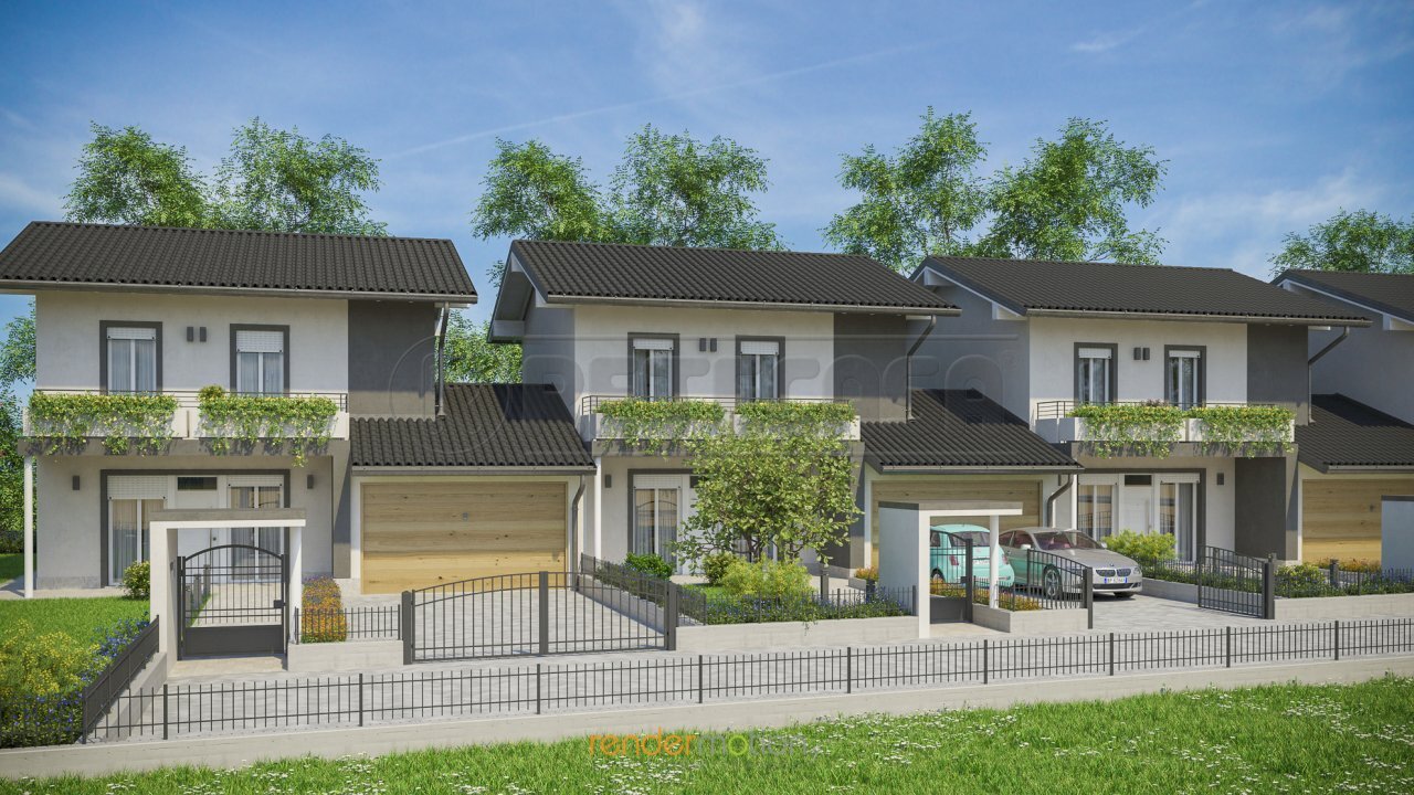 rendering-ville-a-schiera-02.jpg - Terreno edificabile Via Campanonta, Longare - foto 2