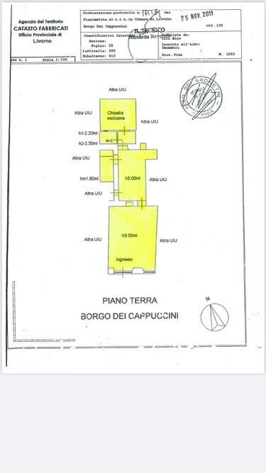 Negozio Borgo dei Cappuccini, 109, Livorno - planimetria 1