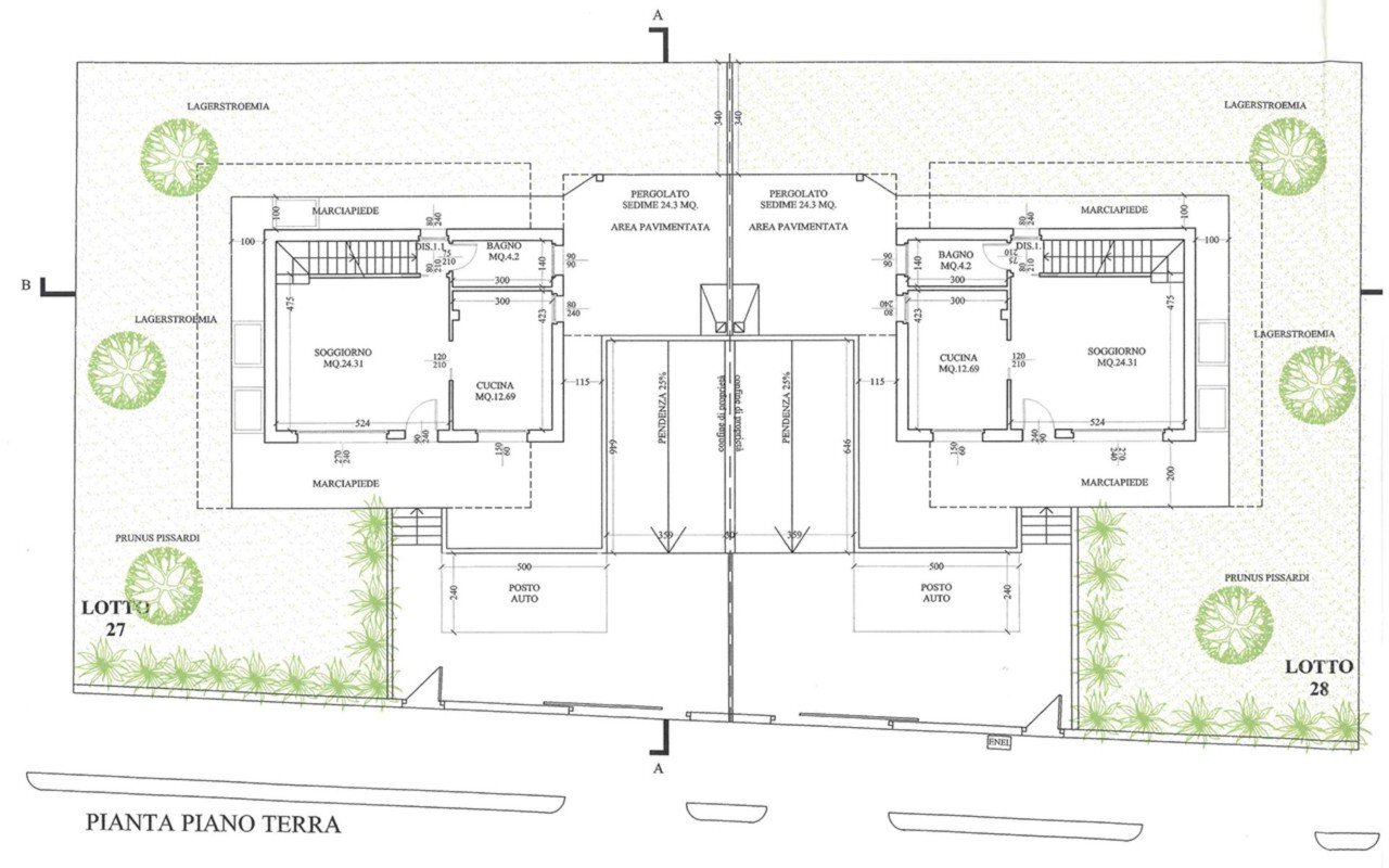 Building land Cervia - floor plans 1