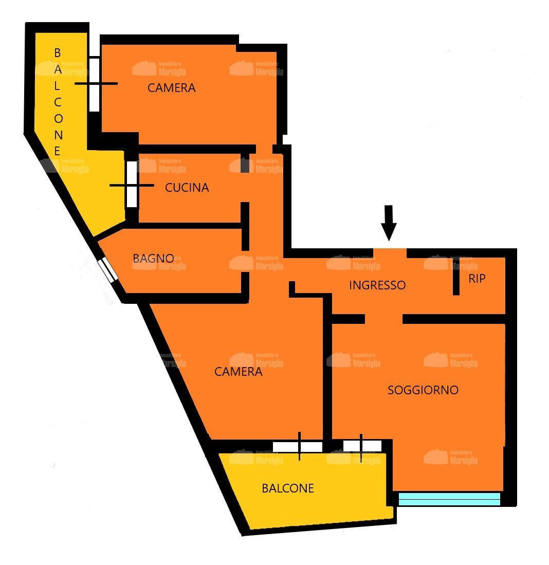 planimetria - Trilocale Strada Solaro 35, Sanremo - planimetria 1