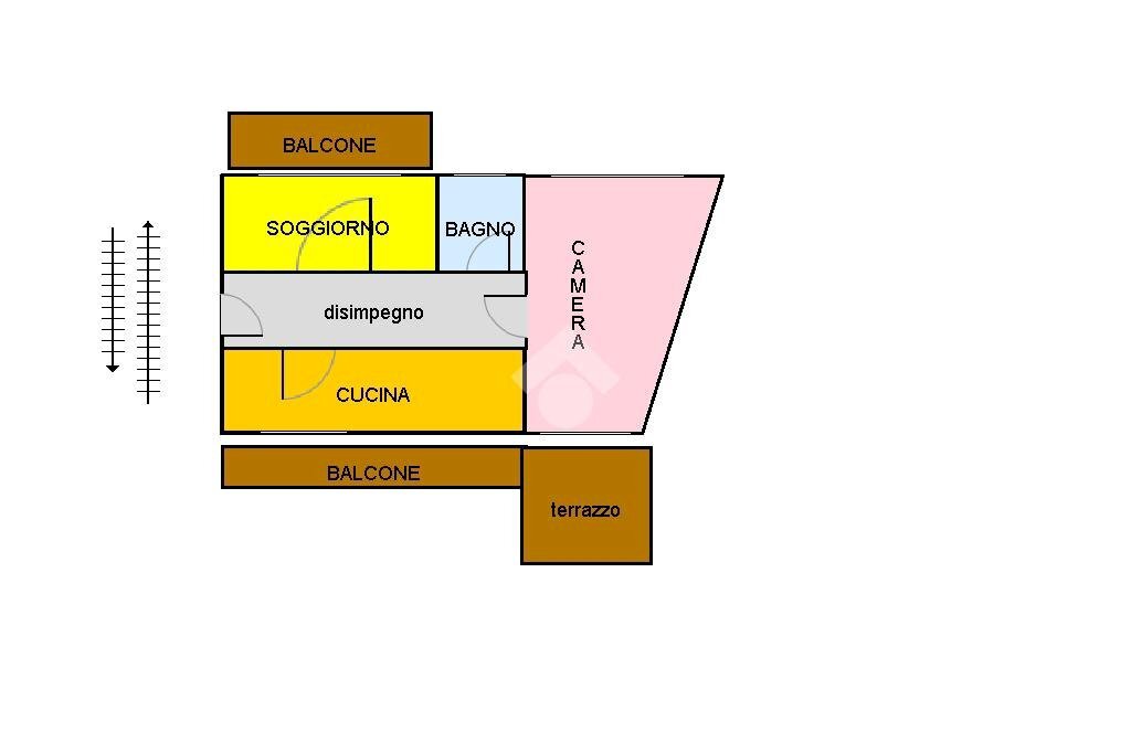 Three-room apartment Via rosmini, Ciriè - floor plans 1