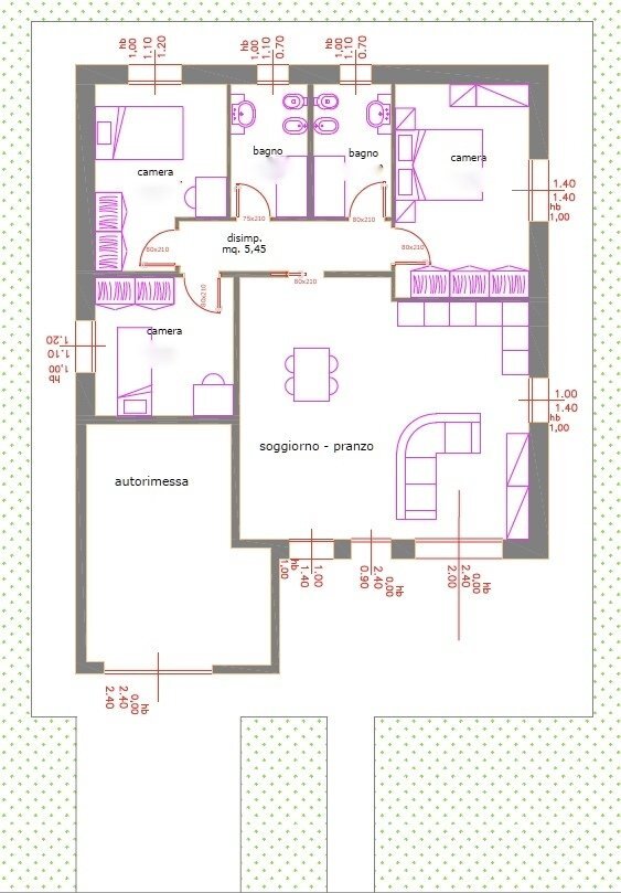 planimetria - Villa Via Rubizzano, San Pietro in Casale - floor plans 1