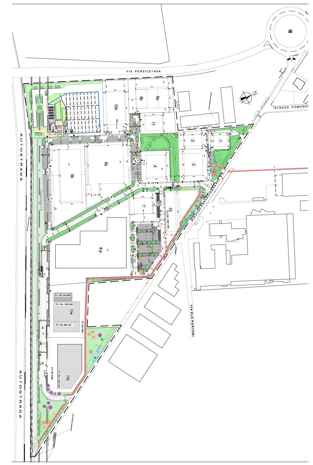 Terreno edificabile via Persicetana Vecchia, Bologna (zona Borgo Panigale) - planimetria 1