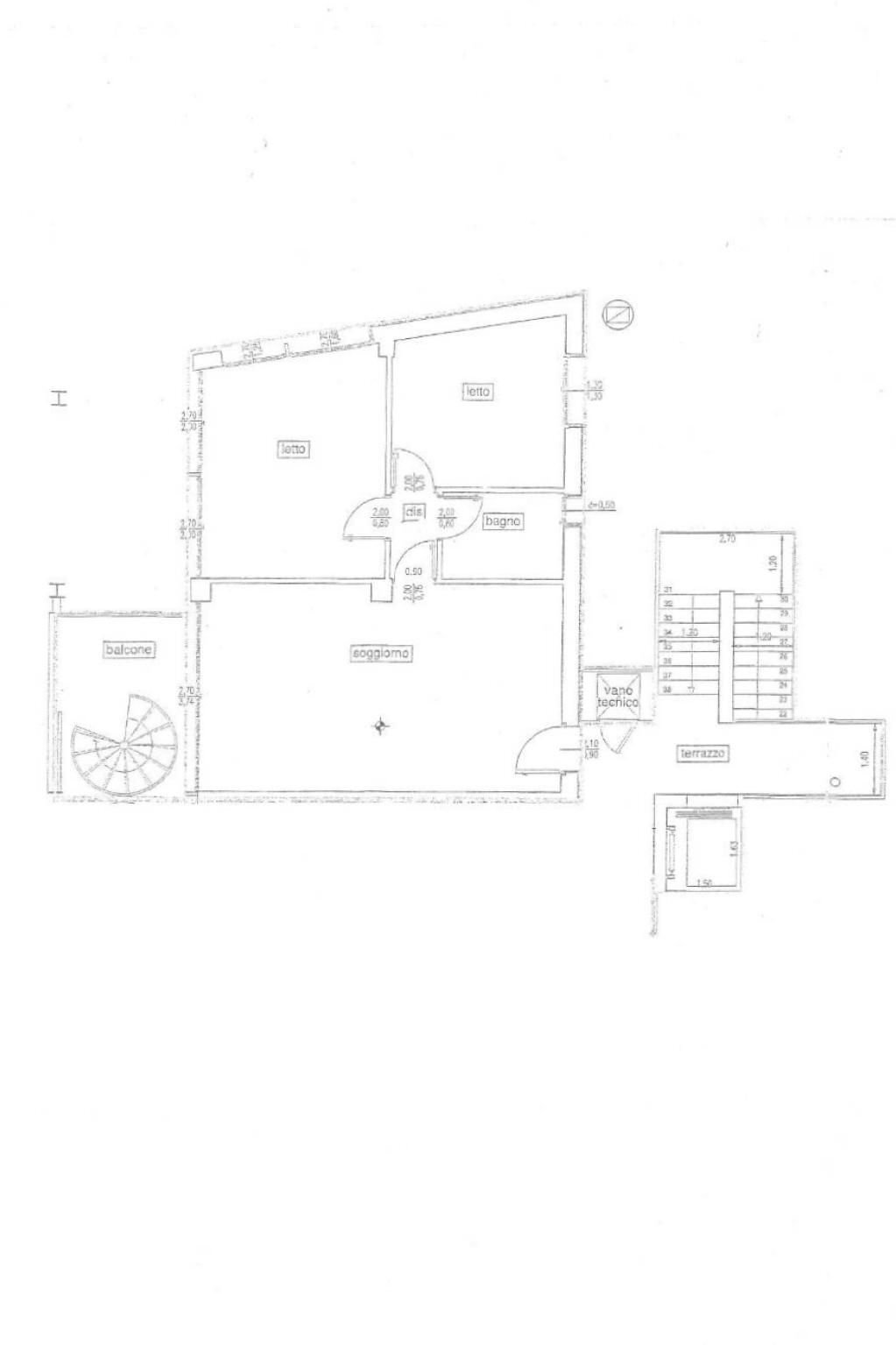 Attico via Molo Gaetano Sanfilippo, Ravenna (zona Porto Corsini) - planimetria 1