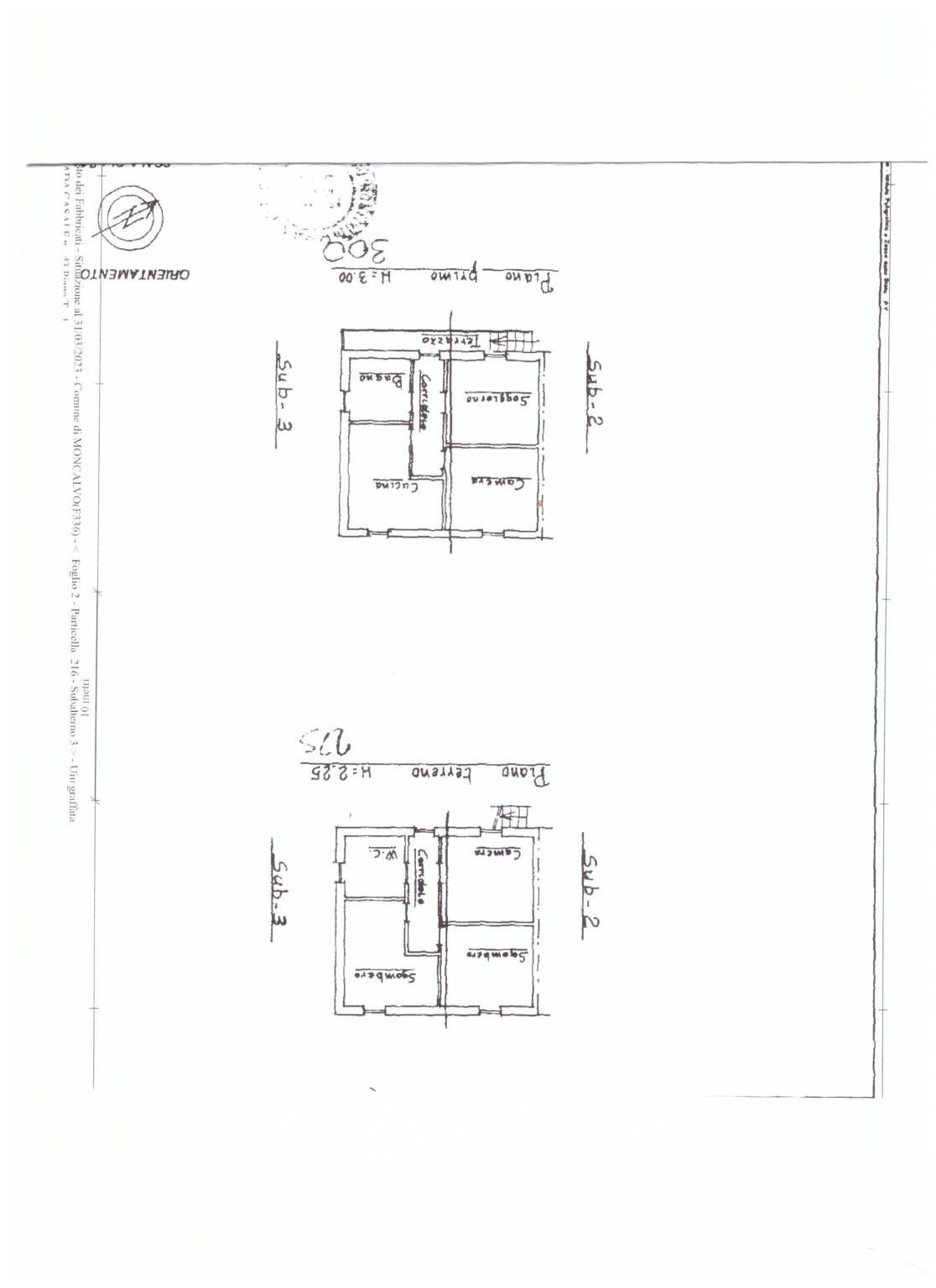 Rustico piazza Giuseppe Romita, 12, Moncalvo - planimetria 1