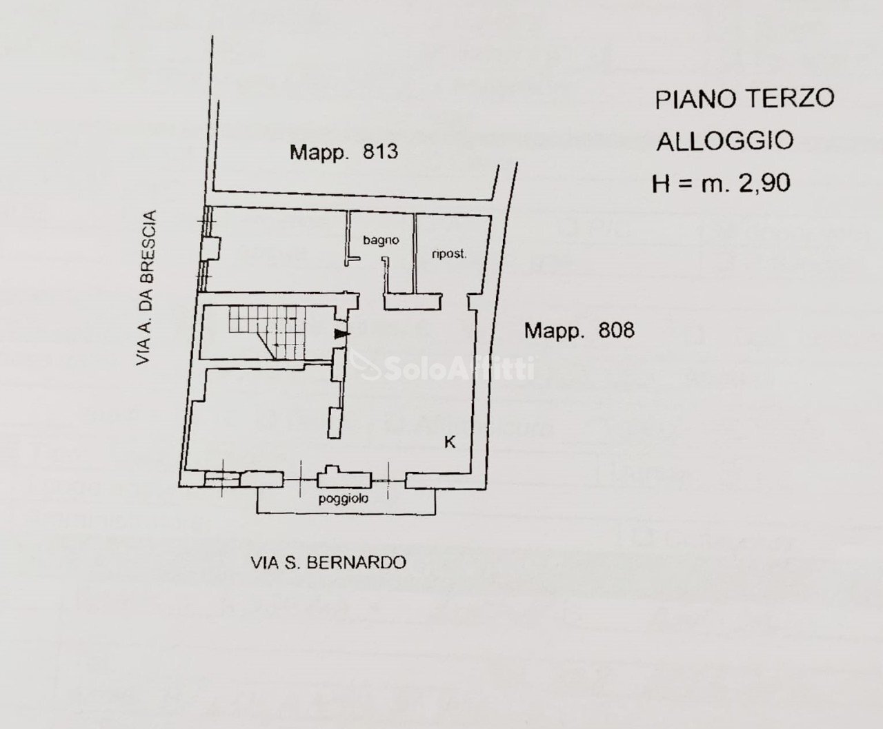 planimetria.jpeg - Three-room apartment Via Arnaldo Da Brescia 57, Sanremo - floor plans 1