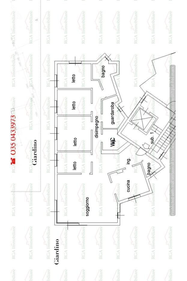 Quadrilocale via Monte Ortigara, Bergamo - planimetria 1