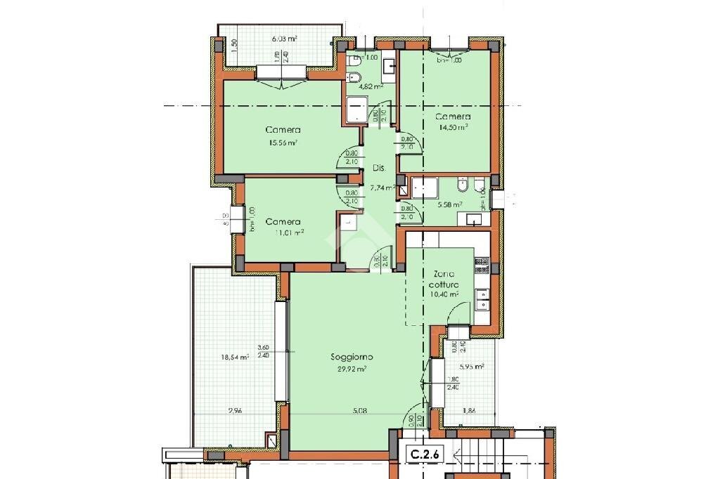Appartamento Via tosarelli villanova, Castenaso - planimetria 1
