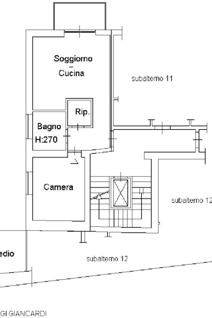 Two-room apartment Passeggiata cadorna, Alassio - floor plans 1