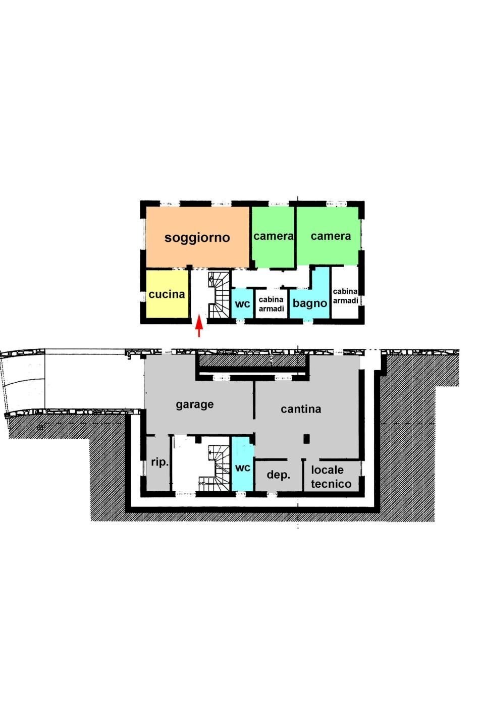 Villa strada Vallegrande, Ospedaletti - planimetria 1