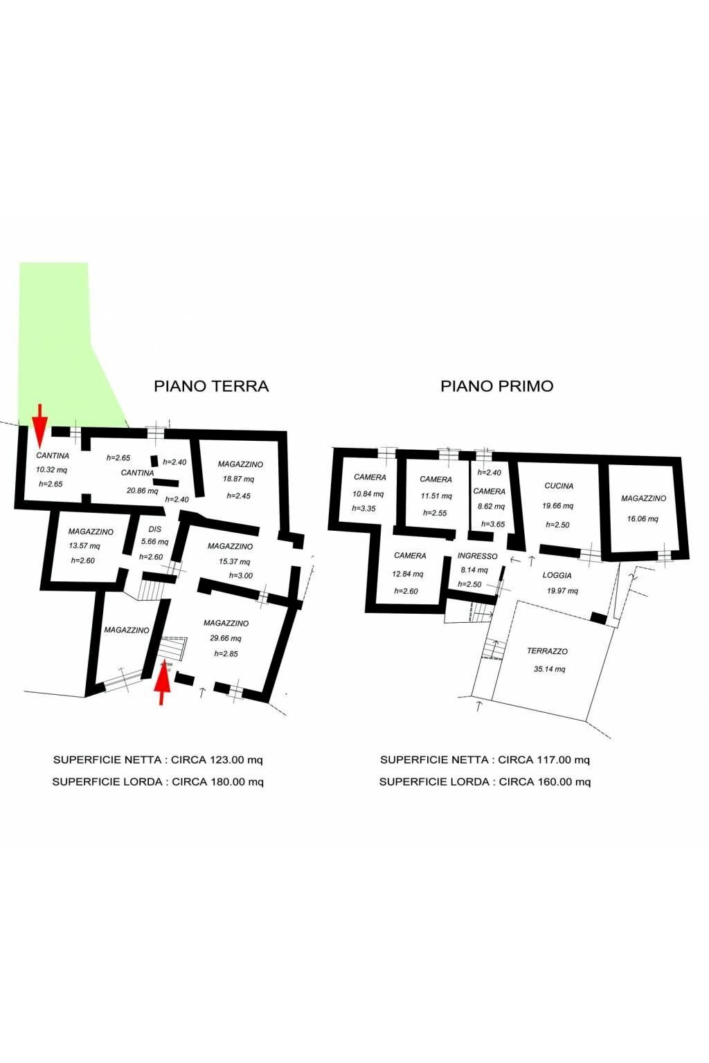 Rustico via San Bartolomeo, Armo - planimetria 1