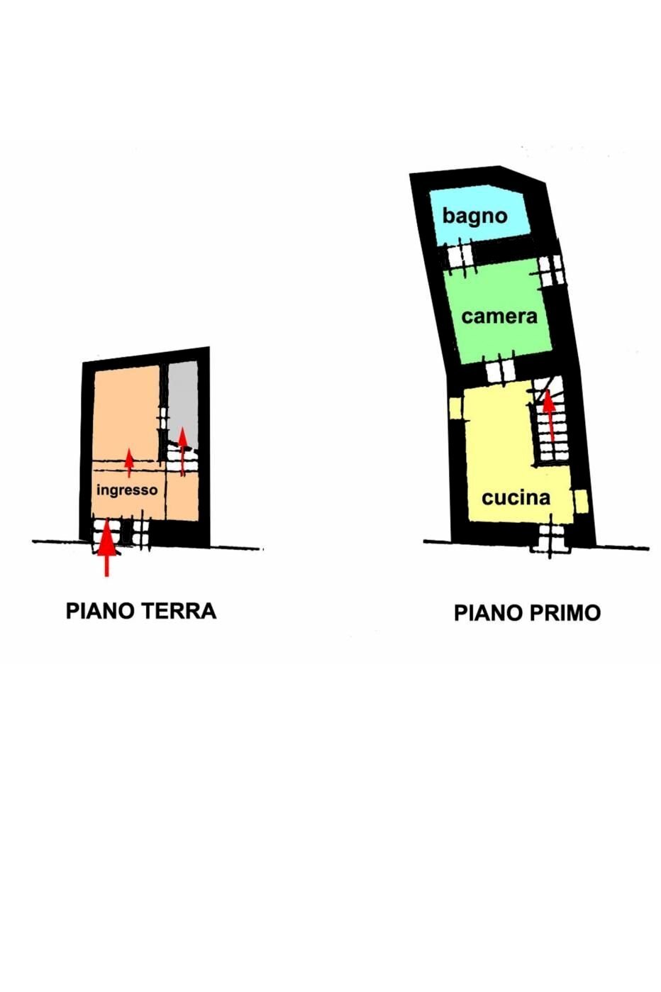Three-room apartment strada Nuova, Cesio - floor plans 1