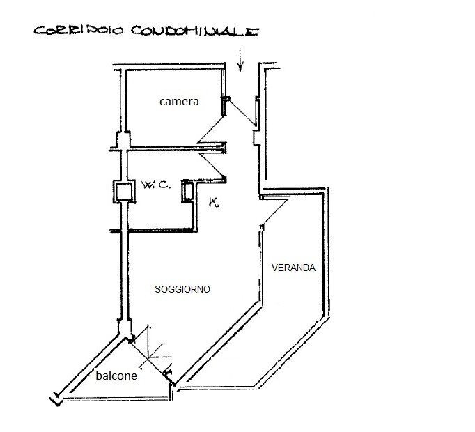 Bilocale Rieti - planimetria 1