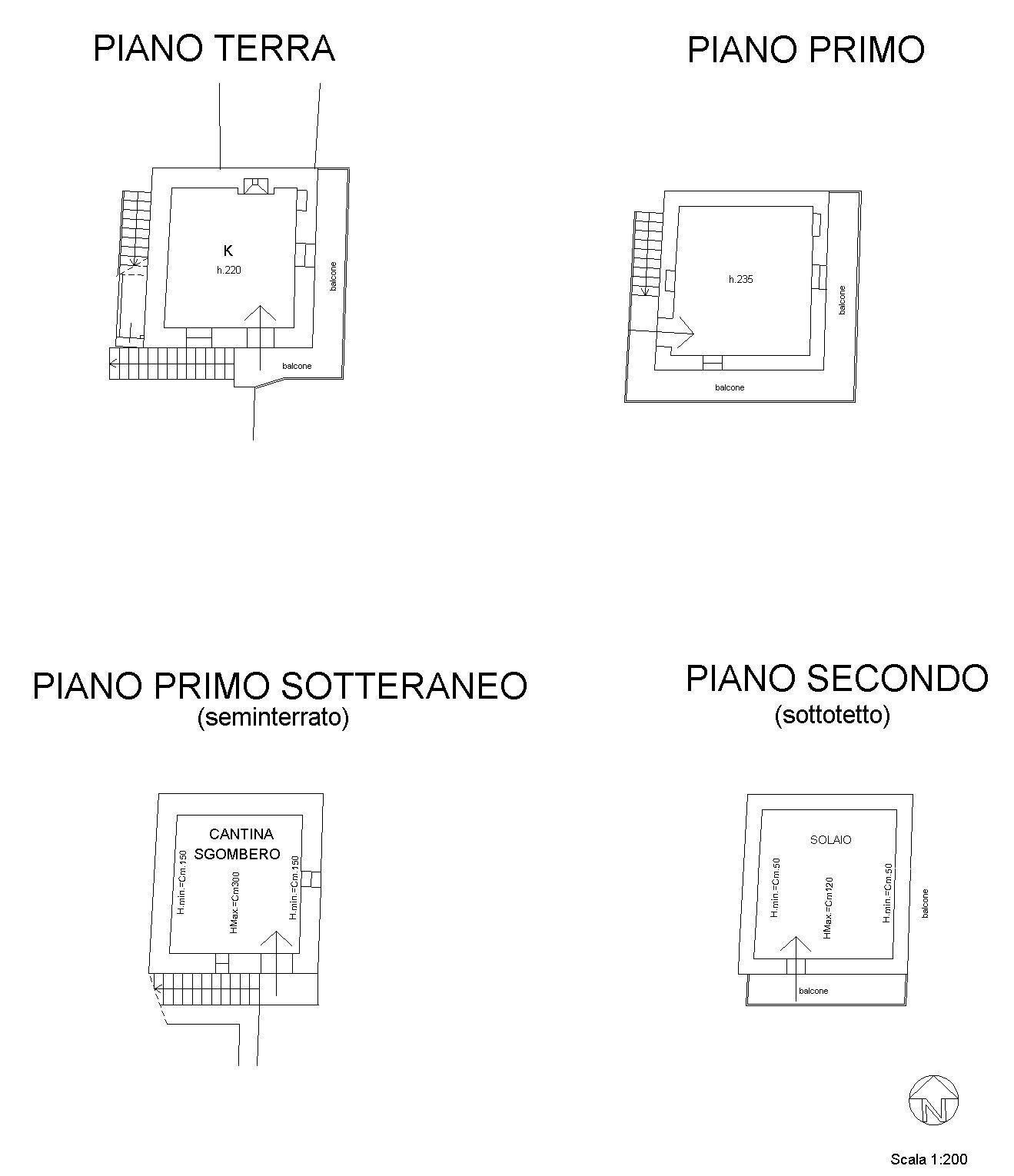 Rustic Borgata Castello, SNC, Isasca - floor plans 1